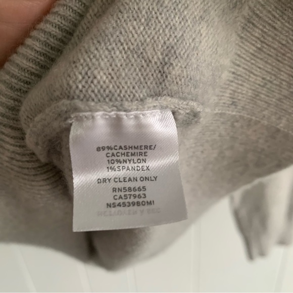 Women's Nordstrom Signature Cashmere Sweater Gray Size M - Picture 4 of 5